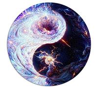 1000 Pièces Puzzles pour Adultes Espace Yin et Yang Puzzles Ronds Créatifs pour Adultes et Enfants Puzzles en Carton Grand Cadeau pour Adultes (Taille 67.5x67.5cm)