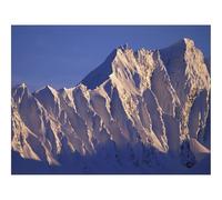 1000 Pièces Puzzles pour Adultes Jeu éducatif Challenge Toy-Alaska,Montagnes,Neige,Sommet,Nuances 70x50cm