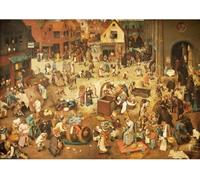 1000 Pieces Puzzles pour Adultes La Lutte Entre Le Carnaval Et Le Carême De Pieter Bruegel Puzzles Difficiles Et Stimulants Jeu Cadeau Jouets
