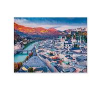 1000 Pièces Puzzles pour Adultes，La Ville Natale de Mozart，Puzzles pour Enfants Jouets Éducatifs Jeu Papier Matériel HD Impression Affiche Bricolage（50x70cm）-E39