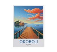 1000 Pièces Puzzles pour Adultes，Okoboji Iowa，Puzzles pour Enfants Jouets Éducatifs Jeu Bois Matériel HD Impression Affiche Bricolage（75x50cm）-EU80