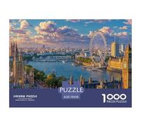 1000 Pièces Puzzles pour Adultes Paysage de Londres Les Monuments emblématiques du Royaume-Uni, Jeu Impossible, Qualité Supérieure, pour Adultes Enfants 70x50cm/1000pcs