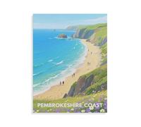 1000 Pièces Puzzles pour Adultes，Pembrokeshire Pays de Galles，Puzzles pour Enfants Jouets Éducatifs Jeu Papier Matériel HD Impression Affiche Bricolage（50x70cm）-HM77