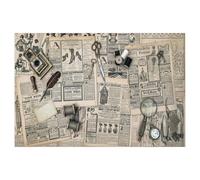 1000 Pièces Puzzles pour Adultes Puzzle，Accessoires Antiques: Outils de Couture et d’écriture, Magazine de Mode féminine Vintage，Enfant Papier Matériel Intellectua Famille Jeux Anti-Stress Jouet -T42