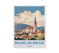 1000 Pièces Puzzles pour Adultes Puzzle，Bourg-en-Bresse, France，Enfant Bois Matériel Intellectua Famille Jeux Anti-Stress Jouet Bricolage Cadeau d'anniversaire（75x50cm）-P98