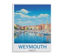 1000 Pièces Puzzles pour Adultes Puzzle，Weymouth Dorset Poster de Voyage Vintage，Enfant PaperMaterial Intellectua Jeux De Famille Stress Reliever Jouet DIY Cadeau d'anniversaire（50x70cm）-C77