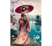 1000 Pieces Puzzles pour Adultes Sakura Kimono Japonais Fille Puzzles Cadeau Éducatif Décoration De Chambre Exercice De Volonté