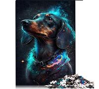 1000 Pièces Puzzles Puzzle Chien Teckel pour Adultes Puzzles en Bois Puzzles de Jeu Difficiles (Taille 50x75cm)