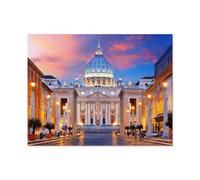 1000 Pièces Puzzles，Rome: Cité du Vatican à la lumière du Soleil couchant，Jeux pour Réduire Le Stress Familial - Jeu De Défi pour Adultes - Décoration Murale Gifts（38x26cm）-O69