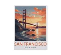 1000 Pièces Puzzles，San Francisco, Californie，Jeux pour Réduire Le Stress Familial - Jeu De Défi pour Adultes - Décoration Murale Gifts（75x50cm）-X17