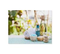 1000 Pièces Puzzles ，Scène de Massage de Spa et Bien-être: Nature Morte avec Huile Essentielle, sel et Pierres，Enfant PaperMaterial Intellectua Jeux De Famille Stress Reliever Jouet -Q21