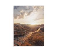 1000 pièces Puzzles，Une Promenade sur Un Sentier en Bois À Travers des Dunes ISOLÉES AUX Premiers Rayons du Soleil AU Bord DE LA MER，Puzzle Sets for Family, Jeux éducatifs, Cadeau intéressant-AP89