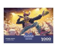 1000 Pièces Rabbit Papier Puzzle Jeu De Société Adulte Pièces Parfaitement Assorties Animal Cool Casse-tête Qualité Premium pour Adultes 70x50cm/1000pcs