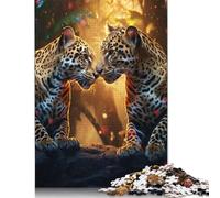 1000 pièces Relation Jaguars Amour Puzzles Carrés pour Adultes et Puzzles en Bois Puzzle Enfants 1000 Pièces (75x50cm)