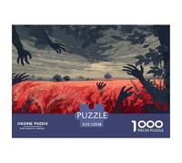1000 Pièces Rizière de Terreur Papier Puzzle Jeu De Puzzle Activités Familiales Stimulantes Shadowed Hands Casse-tête Qualité Premium pour Adultes Et Enfants 52x38cm/1000pcs