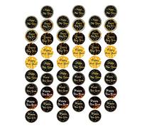 1000 Pièces Scellement Du Nouvel An Stickers Bonne Année Autocollant d Étanchéité Décoratif Autocollants Ronds En Feuille Et Dorée Bonne Nouvelle Fleurs Étiquette Doré Papier