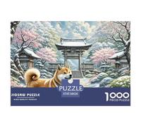 1000 Pièces Shiba Inu Puzzle Amusant Divertissement Créatif Pièces Parfaitement Assorties Chien Casse-tête Qualité Premium pour Adultes 38x26cm/1000pcs
