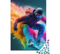 1000 pièces Snowboard_ Puzzle carré créatif pour Adultes et Jeu de Puzzle en Papier Stimulant 38x26cm/1000 pièces