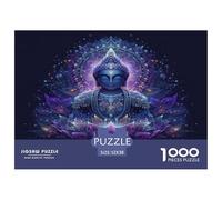 1000 Pièces Statue du Bouddha Papier Puzzle Jeu De Puzzle Pièces Parfaitement Assorties Méditant Casse-tête Qualité Premium pour Adultes Et Enfants 52x38cm/1000pcs