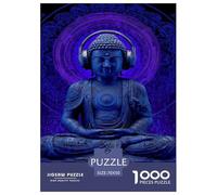 1000 Pièces Statue du Bouddha Puzzles Jeu De Puzzle Pièces Parfaitement Assorties Méditant Puzzles Classiques Qualité Premium pour Adultes 70x50cm/1000pcs