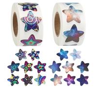 1000 Pièces Stickers Etoile Univers, Pailletés Gommettes Autocollantes, Stickers Enfant, Autocollantes de Récompense pour L'école, Maison et Activités Manuelles