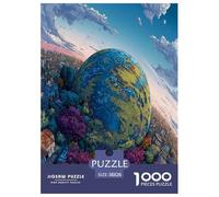 1000 Pièces Terre Papier Puzzle Divertissement Créatif Activités Familiales Stimulantes Planète Bleue Magnifique Casse-tête Qualité Premium pour Adultes 38x26cm/1000pcs
