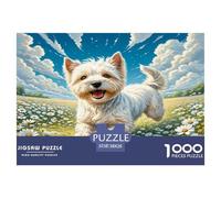 1000 Pièces Terrier de Bedlington Papier Puzzle Jeu De Puzzle Pièces Parfaitement Assorties Cute Animaux Casse-tête Qualité Premium pour Adultes Et Enfants 38x26cm/1000pcs