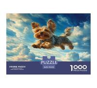 1000 Pièces Terrier du Yorkshire Papier Puzzle Jeu De Puzzle Pièces Parfaitement Assorties Chien Casse-tête Qualité Premium pour Adultes Et Enfants 70x50cm/1000pcs