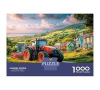 1000 Pièces Tracteur ruralJigsaw Puzzle Jeu Difficile pour Les Illustration de Campagne vibrante Puzzles Jouet Éducatif Idées Cadeaux pour Adultes Et Enfants À Partir De 12 Ans 38x26cm/1000pcs