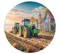 1000 Pièces Tracteurs Champ de labourage Jigsaw Puzzle Jeu De Famille Style Paysage de Ferme Rurale Puzzle Décoration Intérieure Divertissement Créatif Aux Adultes Et Enfants 1000pcs (67.5x67.5cm)