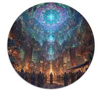 1000 Pièces Ville Sacrée du Labyrinthe Puzzle Amusant Jeu De Puzzle Activités Familiales Stimulantes Stellar Array Casse-tête Qualité Premium pour Adultes 1000pcs (67.5x67.5cm)