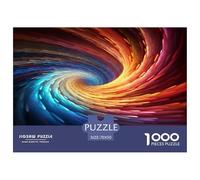 1000 Pièces Vortex Puzzle Amusant Jeu De Société Adulte Activités Familiales Stimulantes Colorful Spiral Casse-tête Qualité Premium pour Adultes 70x50cm/1000pcs