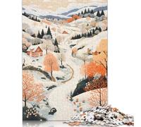 1000 Pièces Winter Wonderland Puzzle en Papier pour Adultes, Puzzle Difficile pour Adultes, Jeu Éducatif, Jouet de défi, 38 x 26 cm/1000 Pièces
