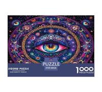 1000 Pièces Yeux Frais Papier Puzzle Divertissement Créatif Activités Familiales Stimulantes Les Yeux du Divin Casse-tête Qualité Premium pour Adultes 38x26cm/1000pcs