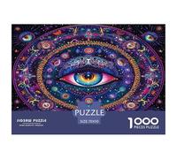 1000 Pièces Yeux Frais Puzzle Amusant Jeu De Société Adulte Activités Familiales Stimulantes Les Yeux du Divin Casse-tête Qualité Premium pour Adultes 70x50cm/1000pcs