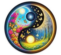 1000 Pièces Yin-Yang Puzzle Amusant Jeu De Puzzle Activités Familiales Stimulantes Chinois Style Casse-tête Qualité Premium pour Adultes 1000pcs (67.5x67.5cm)