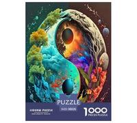 1000 Pièces Yin-Yang Puzzles Divertissement Créatif Activités Familiales Stimulantes Casse-tête Style Chinois Puzzle De Qualité Supérieure pour Adultes 38x26cm/1000pcs