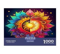 1000 Pièces Yin-Yang Puzzles Divertissement Créatif Activités Familiales Stimulantes Style Chinois Casse-tête Qualité Premium pour Adultes 70x50cm/1000pcs