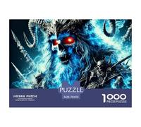 1000 PiècesChevalier Squelette Jigsaws PiècesA Domineering Suave and Rebellious Skeleton Puzzles Adultes avec Adultes 12 Ans Et Plus Puzzle Jeu Éducatif Le Défi Est Difficile Cadeaux Décoration Mai