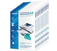 1000 Pochettes de plastification A4 2x75 Microns par face soit 150 Microns finition brillante