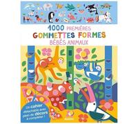 Auzou – Autocollants – Mes tout premiers autocollants – 1000 gommettes formes bébés animaux