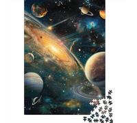 1000 Puzzles carrés créatifs Cosmos pour Adultes, Puzzles en Bois, Jeux de défi Uniques, 1000 pièces (75 x 50 cm)