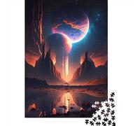 1000 Puzzles carrés créatifs sur Le thème des paysages oniriques cosmiques et fantastiques, pour Adultes. Puzzles en Papier, Jeu de défi Unique, 38 x 26 cm / 1000 pièces.