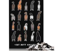 1000 puzzles de derrière de chat, puzzles amusants pour adultes, adolescents et en bois, jeux familiaux, 1000 pièces (75 x 50 cm)