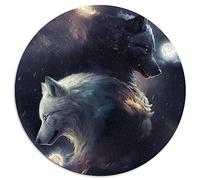 1000 Puzzles for Adults Wolf Round Jigsaw Puzzle Gift Cardboard Puzzles 26.5x26.5inch