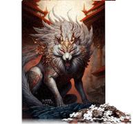 1000 Puzzles pour Adultes 1000 pièces Loup Divin Bois Puzzle Apprentissage Jouets éducatifs Jeux familiaux 50x75 cm