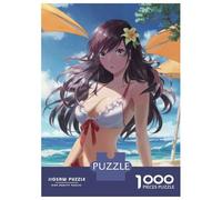 1000 Puzzles pour Adultes Beach Bikini Anime Girl Jeu De Réflexion pour Adultes, Idéal pour La Décoration Ou comme Cadeau pour Toute La Famille 52x38cm/1000pcs