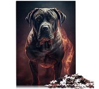 1000 Puzzles pour Adultes Cane Corso Fire 100% Carton recyclé Jouets Anti-Stress 26x38 cm Puzzles pour Adultes
