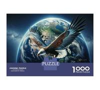 1000 Puzzles pour Adultes Eagle Soaring Above Earth Jeux De Société pour Adultes Décoration Idéale Cadeaux d'anniversaire Uniques 52x38cm/1000pcs