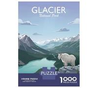 1000 Puzzles pour Adultes Glacier National Park Jeu De Réflexion pour Adultes, Idéal pour La Décoration Ou comme Cadeau pour Toute La Famille 70x50cm/1000pcs